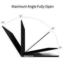 適用於macbook Air Pro 13.3 13.6 14.2 15.4 15.3 16.2英寸的筆記本電腦保護套,適用於m1 M2 M3 Pro/max 2010-2024年款式。黑色水晶硬殼套+鍵盤膜+迷你攜帶支架+otg轉換器 - Black Shell Gold Creative Bulb - 查看 8