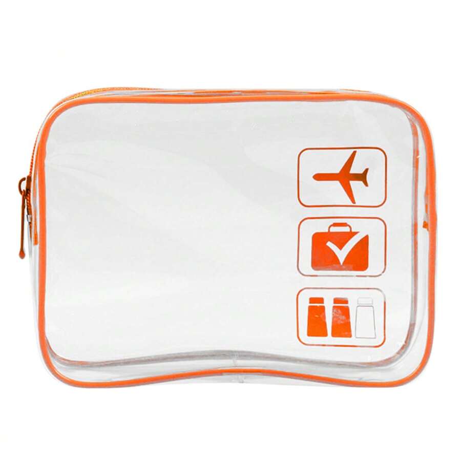 1Pc Clear Toiletry Bag For Traveling , Waterproof Travel Toiletry Bag