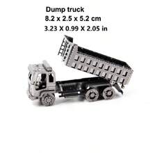 Modelo de Montagem Metálica 3D, Quebra-cabeça de Fivela de Aço Inoxidável DIY, Modelo de Veículo de Engenharia, Sem Necessidade de Cola, Presente de Aniversário, Decoração, Caminhão Basculante, Caminhão Betoneira, Pega de Parede Contínua, Modelo de Sonda de Poço de Petróleo, Modelo de Guindaste de Cais - Multicolorido - Visão 15