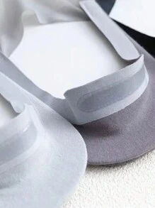 5對時尚純色超薄防滑隱形船襪-透氣且易於護理,男士矽膠防滑淺口襪具吸汗功能