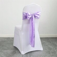 1pc Christmas/Wedding/Party Decorative Bowknot Chair Back Ribbon Sash