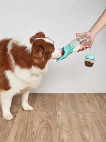 1 Pieza 350ml/550ml Contenedor De Alimentos Desmontable Y Botella De Agua Para Mascotas Todo En , Taza Portátil Para Exterior
