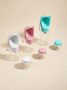 1 Pieza 350ml/550ml Contenedor De Alimentos Desmontable Y Botella De Agua Para Mascotas Todo En , Taza Portátil Para Exterior
