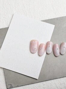 1張蝴蝶結美甲貼紙DIY