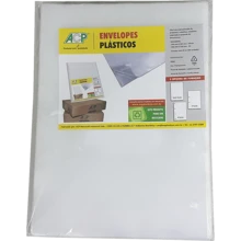 Envelope Plástico fino, com 4 furos, tamanho A4 com 100 unidades material escolar material escola papelaria - Transparente - Visão 2