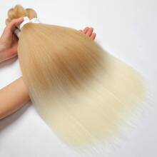 Ombre Flätande Hår Sträckt Ombre Blond Lätt Twist Flätor Yaki Textur Syntetisk Flätande Hår 20 tum 26 Inches Varmt vatten För Boxflätor Hårextension ( ) - Light Brown - Visa 6