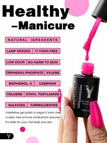 6 Color YOKEFELLOW 10ML Mothers' Day Pink Nails Semi Permanent Summer Nails Gel Polish Set Soak Off UV LED Nail Art Tools For Home&Salon Nail Art DIY& Mothers' Day Gift