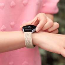 1pc Sunflower Engraved Bands Compatible With Samsung Galaxy Watch 6 Band/Watch 4/Watch 5 Band 40mm 44mm For Women Men, Samsung Galaxy Watch 6 Classic Bands/Galaxy Active 2/Galaxy Watch 3/Galaxy Watch 5 Pro 45mm, 20mm Soft Silicone Replacement Sport Strap As A Gift For Students Returning To School