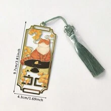 1 stuk metalen bladwijzer en liniaal in de vorm van een kat, messing, klassieke Chinese stijl, creatief cadeau voor studenten, uitgehold ontwerp, schoolbenodigdheden, terug naar school