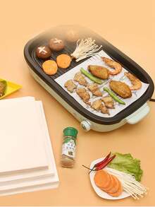 50pcs Disposable Square Barbecue Oil Proof Paper For Roasting Meat, Chicken Wings, Baking - White - View 7