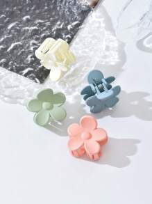 4 cái/bộ Mờ Hình hoa Kẹp tóc Đối với phụ nữ , Kích thước nhỏ - nhiều màu - Xem 2