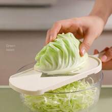 1 Pc Japanese Cabbage Grater Multifunctional Cabbage, Cabbage, Cucumber, Vegetable Salad Slicer And Grater - Beige - View 5