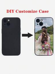 1pc Fashionable Personalized Black Soft Phone Case Customized With Various Life, Family, Scenery, Wedding Photos Cat, Floral Khaki, Clear Fashionable, Stylish, Colorful, Matching Phone Cases, Contracted Custom, Personalized, Unique, Gifts For Friends For Mother's Day Phone Cover,Season Picks,2025phonecase