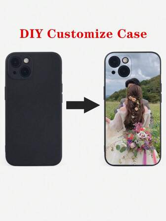 1pc Fashionable Personalized Black Soft Phone Case Customized With Various Life, Family, Scenery, Wedding Photos Cat, Floral Khaki, Clear Fashionable, Stylish, Colorful, Matching Phone Cases, Contracted Custom, Personalized, Unique, Gifts For Friends For Mother's Day Phone Cover,Season Picks,2025phonecase