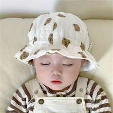Baby Sun Hat, Unisex Toddler Bucket Hat With Breathable Mesh & Chin Strap For Spring/Summer - White - View 3