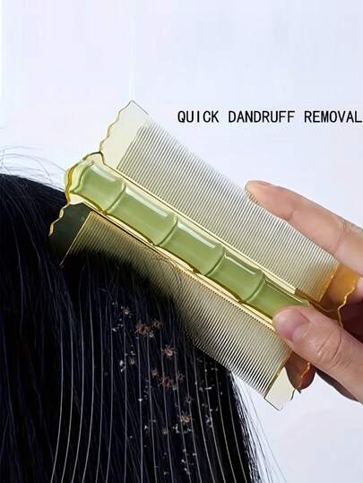 1 Stück doppelseitiger Bambus-Läuse- und Bartbürste - entfernt Schuppen und Knoten, Haarstyling-Werkzeug