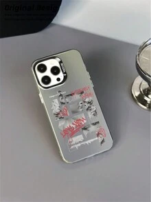 1入贈品矽膠掛繩IMD混合高端紋理手感加厚防摔手機殼，適用於Apple P15proma，iPhone 14promax，P13/Xs/Xr，P11/7plus/8p/78es2軟殼手機殼，女性專用 - 彩色 - 查看 2