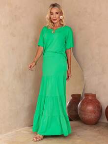 Women Two-Piece Outfits - 綠色 - 查看 4