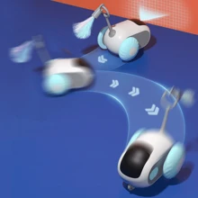 Interactive Cat Chasing Toy, Remote Control Toy, Feathered Cat Chaser Toy, Cat Chasing Game, Educational Toy - Multicolor - View 12