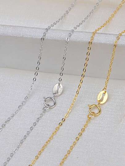 1 件优雅的 S925 纯银镀金抛光十字链项链，45 厘米/18 英寸，适合女士日常通勤和沙滩装，也适合男士和女士订婚、婚礼、友情礼物、婚礼派对和日常穿着，防过敏手工设计，时尚简约