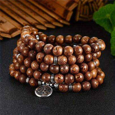 1pc 108 Beads Prayer Beads Bracelet For Yoga
