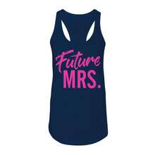 Nearly There Future Mrs Pink Graphic Ladies Cotton Tank Top - 藏蓝色 - 查看 1