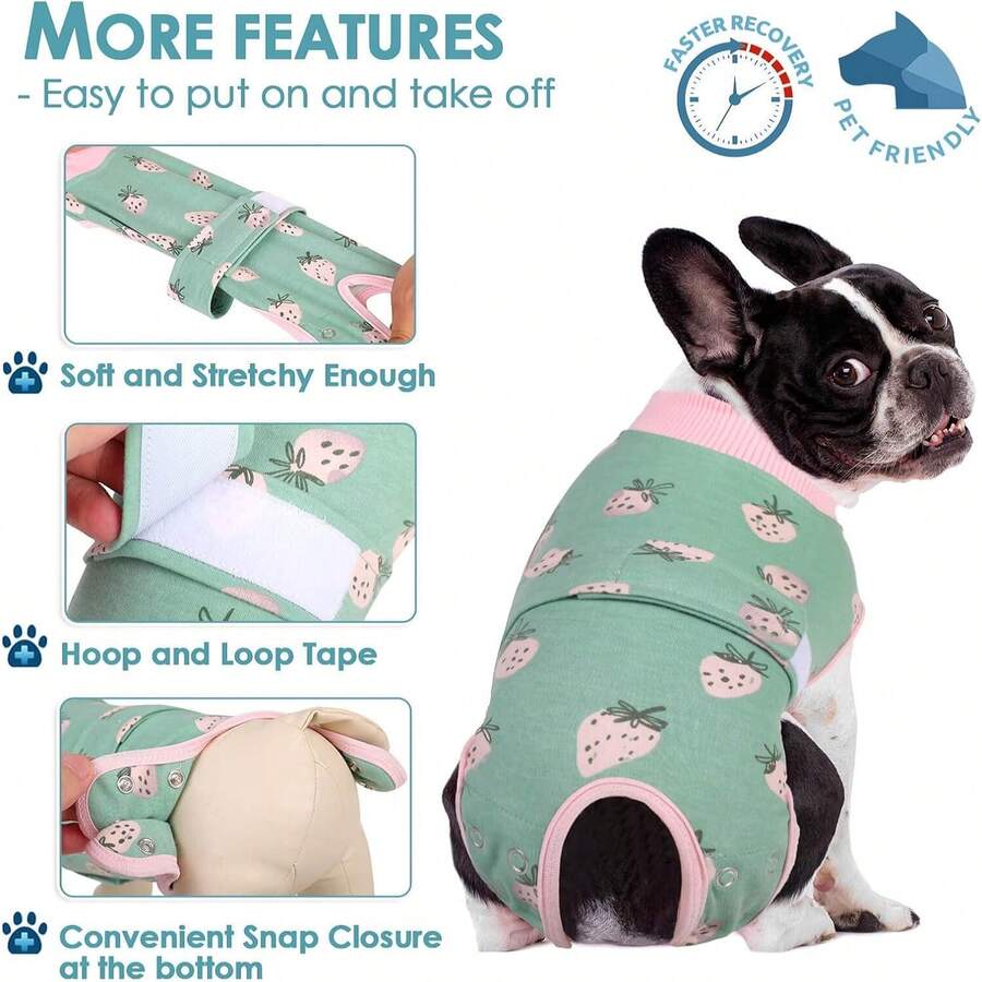 Dog Recovery Suit, Suitable For Female And Male Dogs, Comfortable , Cone ECollar Alternative