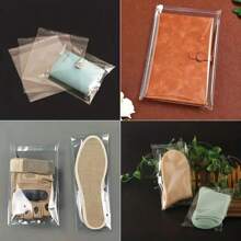 100 piezas Bolsas de empaque OPP transparentes, para empacar libros, decoraciones, papelería, regalos, abarrotes, etc. Bolsas a prueba de polvo y humedad, vuelta a la escuela Día de San Valentín