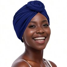 Turbante per donne, fascia per capelli intrecciata a mano in tinta unita con motivo bussola, turbante casual, confortevole e versatile per casa ed attività all