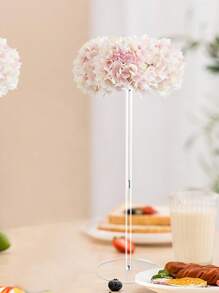 Crystal Flower Stand For Wedding And Event Centerpiece Decoration; Modern Metal Cylinder Flower Vase For Reception And Ceremony; Tabletop Decor Best Gifts Birthday Graduation - White - View 4