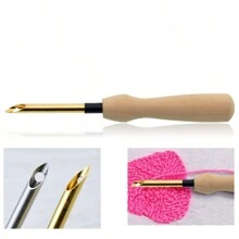 Set de aguja de punzonado de bordado ruso, herramienta de tejer manual de bricolaje para el hogar con aguja con hilo grueso y aguja de bordado
