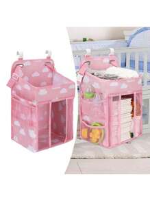 New baby bed diapers multi-function hanging storage box - Rosa - Ver 7