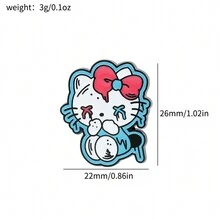 Hoạt hình Trâm cài Với Rùng rợn Và Tối Phong cách Nổi bật Giai điệu , , Và Chó , Thời trang Kim loại Huy hiệu Phụ kiện - Nhiều màu - Xem 7