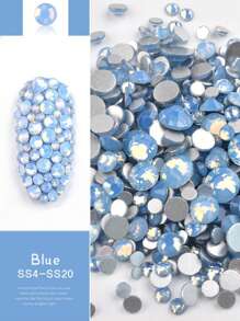 2G/1Beutel Opal 3D Nagelkunst Strasssteine ohne Heißkleber, funkelnde Kristall Strasssteine, Pink Weiß Blau, DIY Nageldekoration, Nagelzubehör - Verschiedenfarbig - Übersicht 8