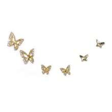 6pcs/Set Fashionable Butterfly Stud Earrings Set, Minimalistic Style & Unique Design Ear Bone Pins For Women