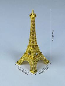 1pc Golden Eiffel Tower Model For Photography Props Or Ornament - Gold - View 2