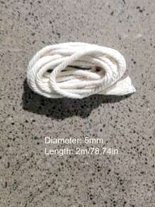 65m/2m 5mm 米色花边绳 绳子 线 手工编织工艺品用品 DIY 编织扭绳 派对家居装饰 - 米色 - 查看 6