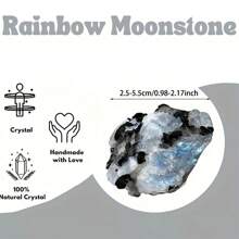 1/2/3pcs Natural Moonstone Crystal Raw Stone, Blue Light Seven Chakras Crystal Raw Stone, Aroma Therapy Diffusion Stone, Mineral Specimen Decorative Collection, Healing Gold Rock Aura Crystals, Advanced Jewelry Diy Decoration, Yoga Meditation Crystals, Best Holiday Gift