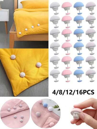 4/8/12/16/32PCS BedSheet Quilt Clip One Key To Unlock Quilt Holder Fixator Grippers Anti-Slip Blanket Buckles Duvet Cover Fastener Clip