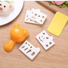1入組可愛動物圖案兒童飯糰模,壽司模、米片製造器、飯糰模、便當配件diy廚房工具,附海苔、海苔冲压機 - 貓熊 - 查看 4