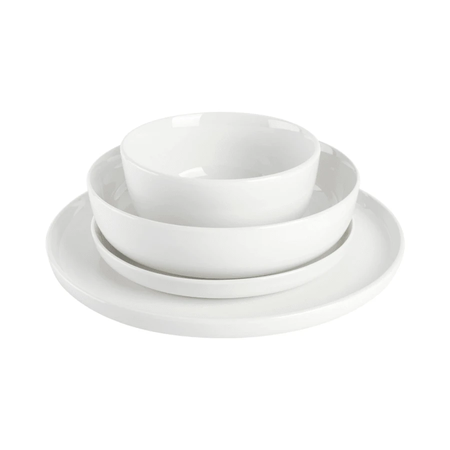 Porcelain Chip And Scratch Resistant Dinnerware Set, Service For 4