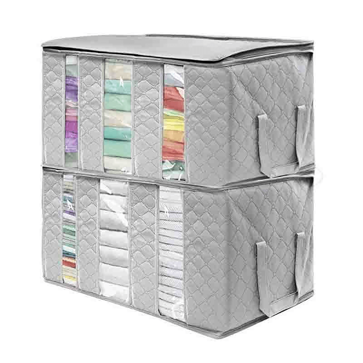 1pc NonWoven Fabric Storage Bag With Visual Window And Foldable Design