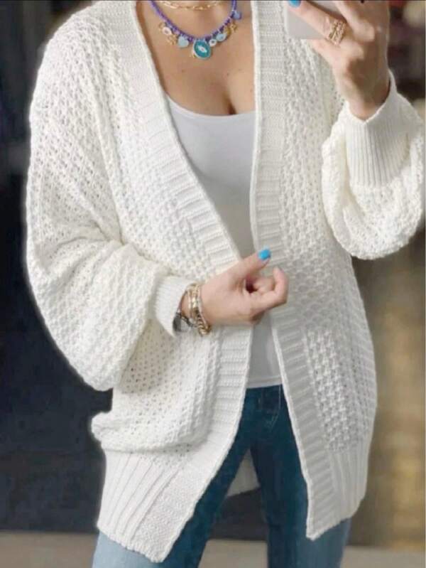 Cardigan Tricô Super Outono /Inverno Manga Bufante casaquinho Feminino Lançamento