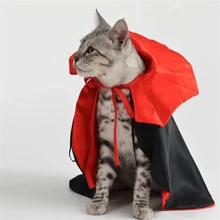 Halloween Cape Costume For Cats, Pet Vampire Cloak Puppy Cat Cosplay Costumes Devil Wizard Party Clothes One Size For Small Medium Dog Cats - Black - View 2