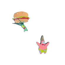 Pines de Metal Bob Esponja Clasicos (Bob, Patricio, Gary, Plankton) Moda Geek - Multicolor - Ver 4