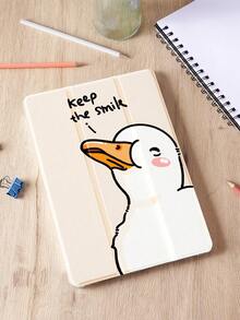 1個可愛的鴨子圖案平板電腦保護殼,附有筆槽,防摔,支援睡眠/喚醒,適用於三星、華為、小米和ipad等 - 彩色 - 查看 3