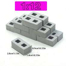 微型磚塊用於景觀小型磚塊,模型磚牆工藝品逼真的假磚塊,迷你積木用於娃娃屋迷你花園配件diy迷你模型建築 - 彩色 - 查看 15