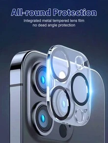 3入組超清晰蘋果手機3D鏡頭保護膜，專為新版iPhone 15/15 Plus/15 Pro/15 Pro Max精心設計，超強全覆蓋，提供更強的保護，尺寸兼容iPhone 11-15系列 - 彩色 - 查看 2