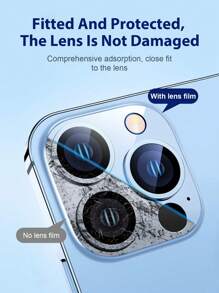 3入組超清晰蘋果手機3D鏡頭保護膜，專為新版iPhone 15/15 Plus/15 Pro/15 Pro Max精心設計，超強全覆蓋，提供更強的保護，尺寸兼容iPhone 11-15系列 - 彩色 - 查看 6