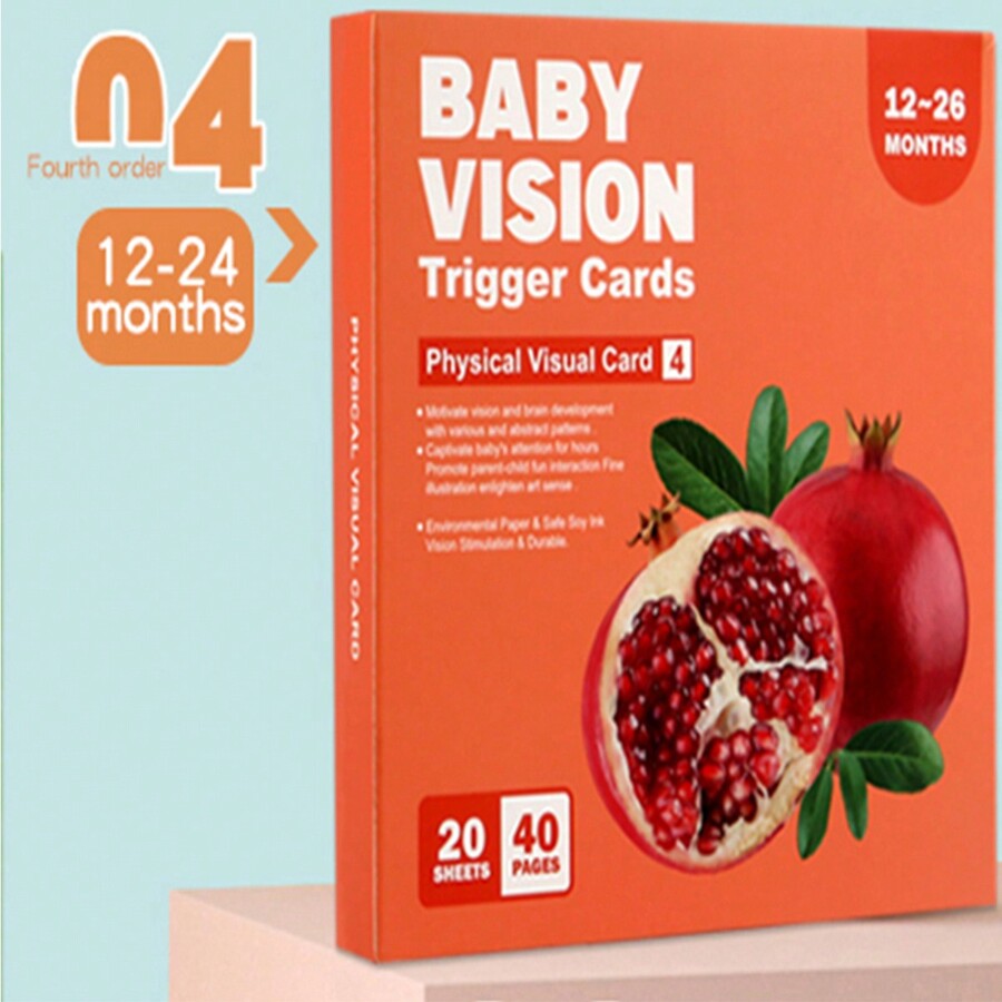 Newborn Baby Black And White Vision Cards, Children Early Education